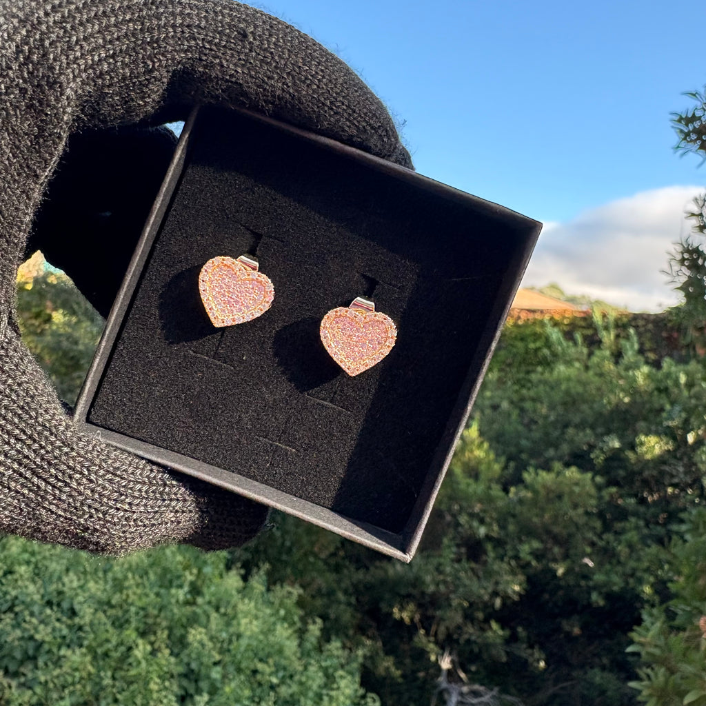 Diamond Heart Earrings
