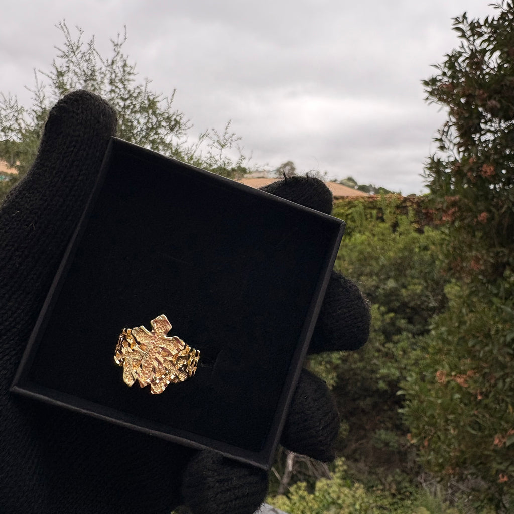 3 Cross Nugget Ring
