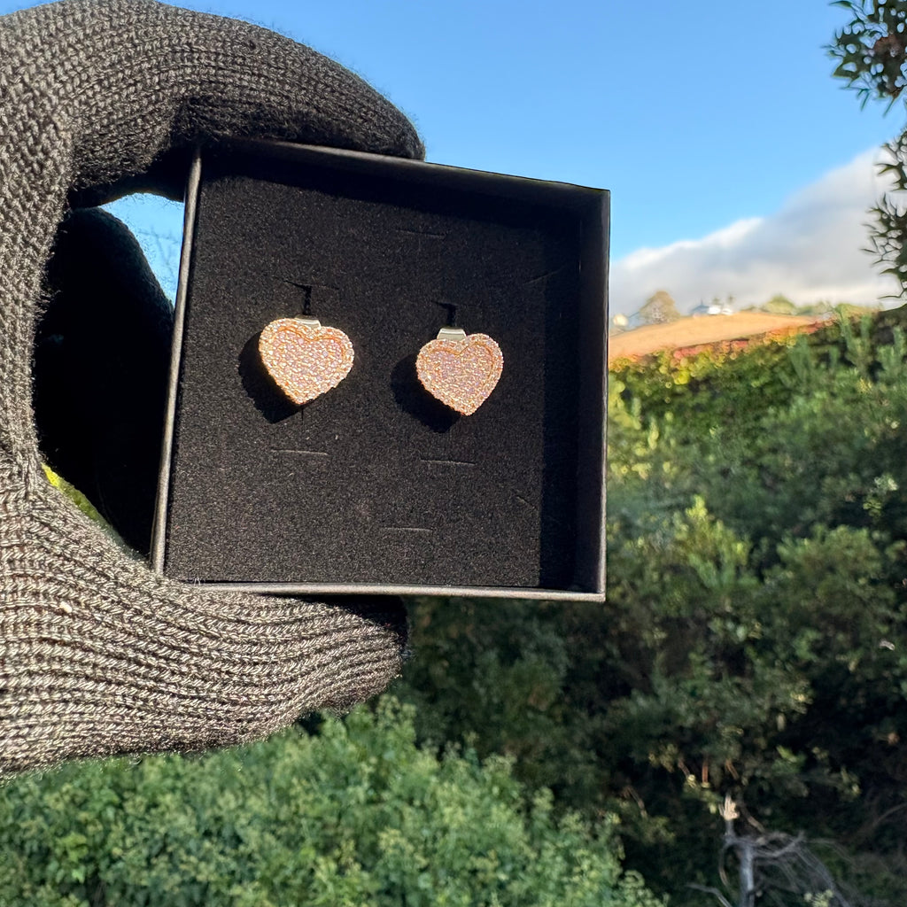 Diamond Heart Earrings