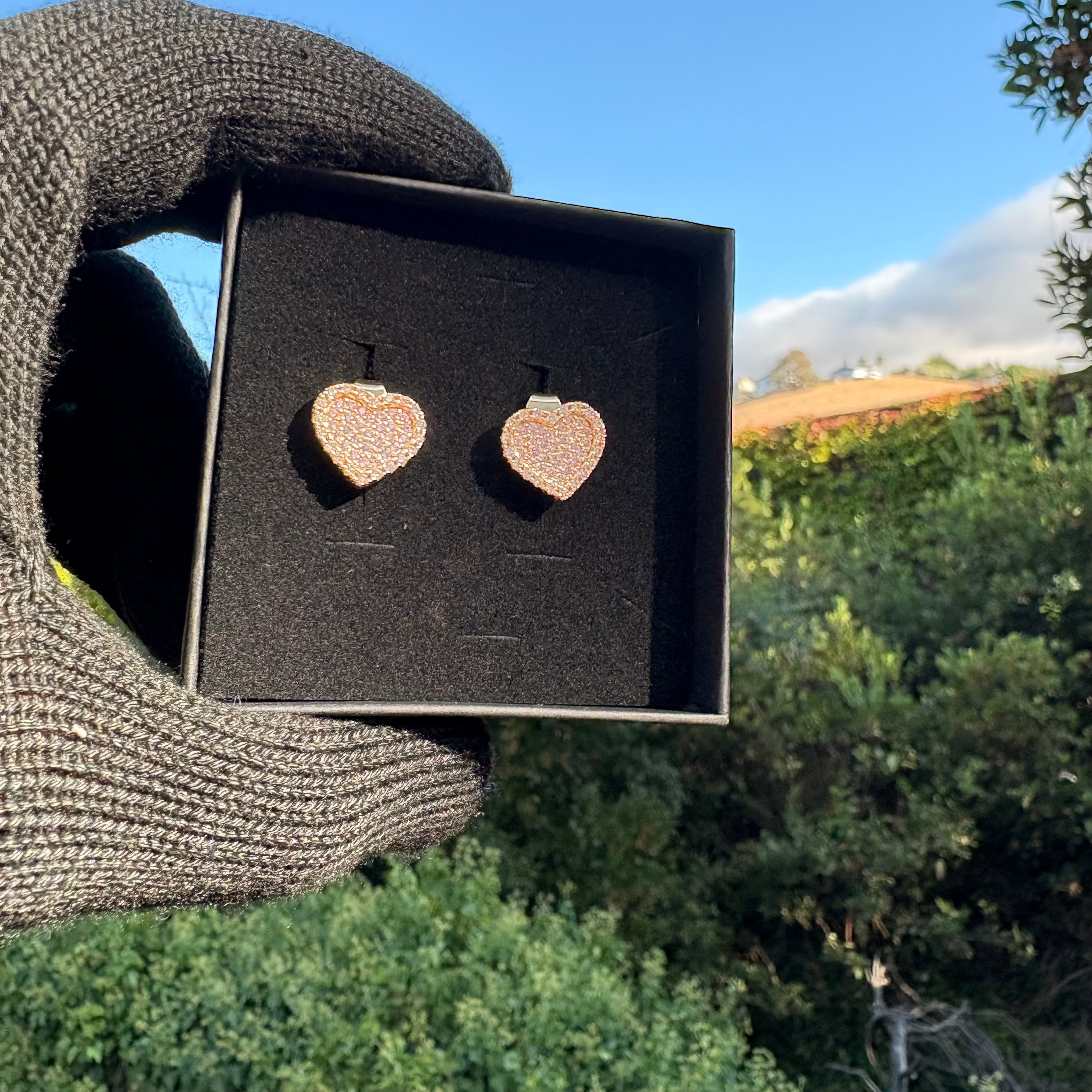 Diamond Heart Earrings