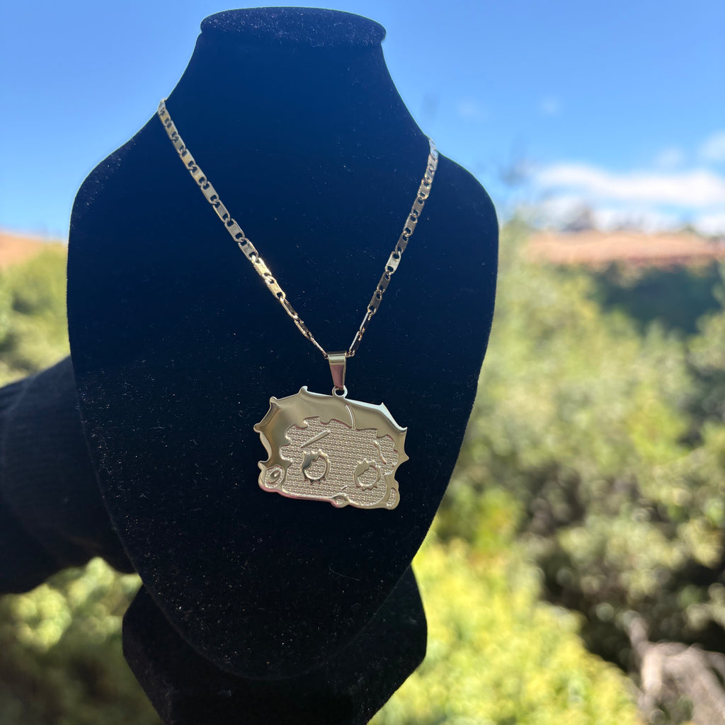 BB Gold Big Face Necklace