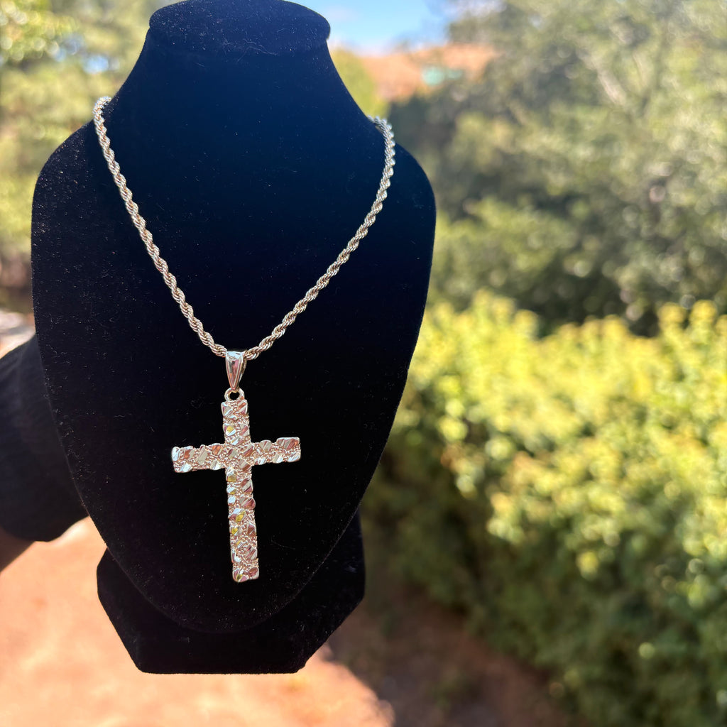 Cross Nugget Necklace