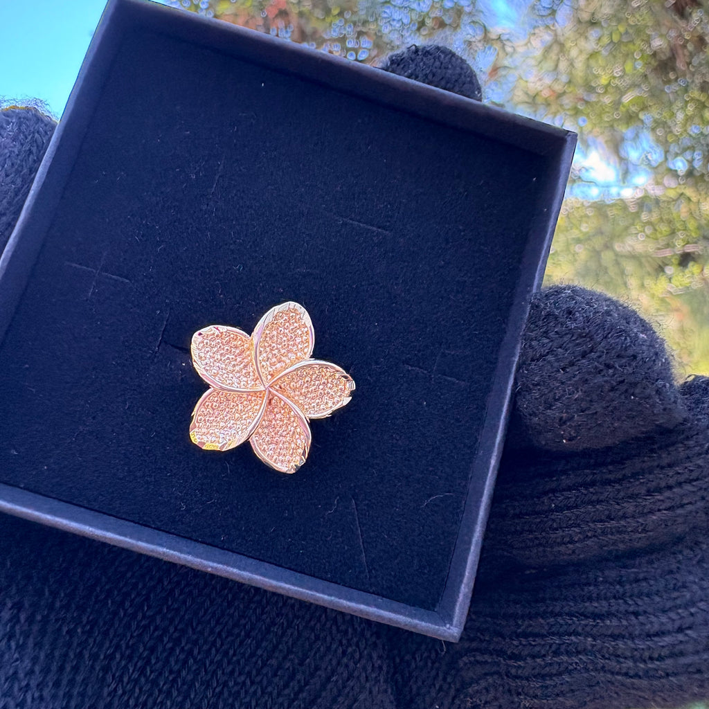 Single Hibiscus flower ring
