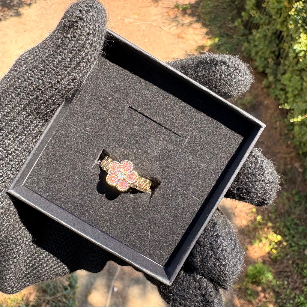 diamond flower ring