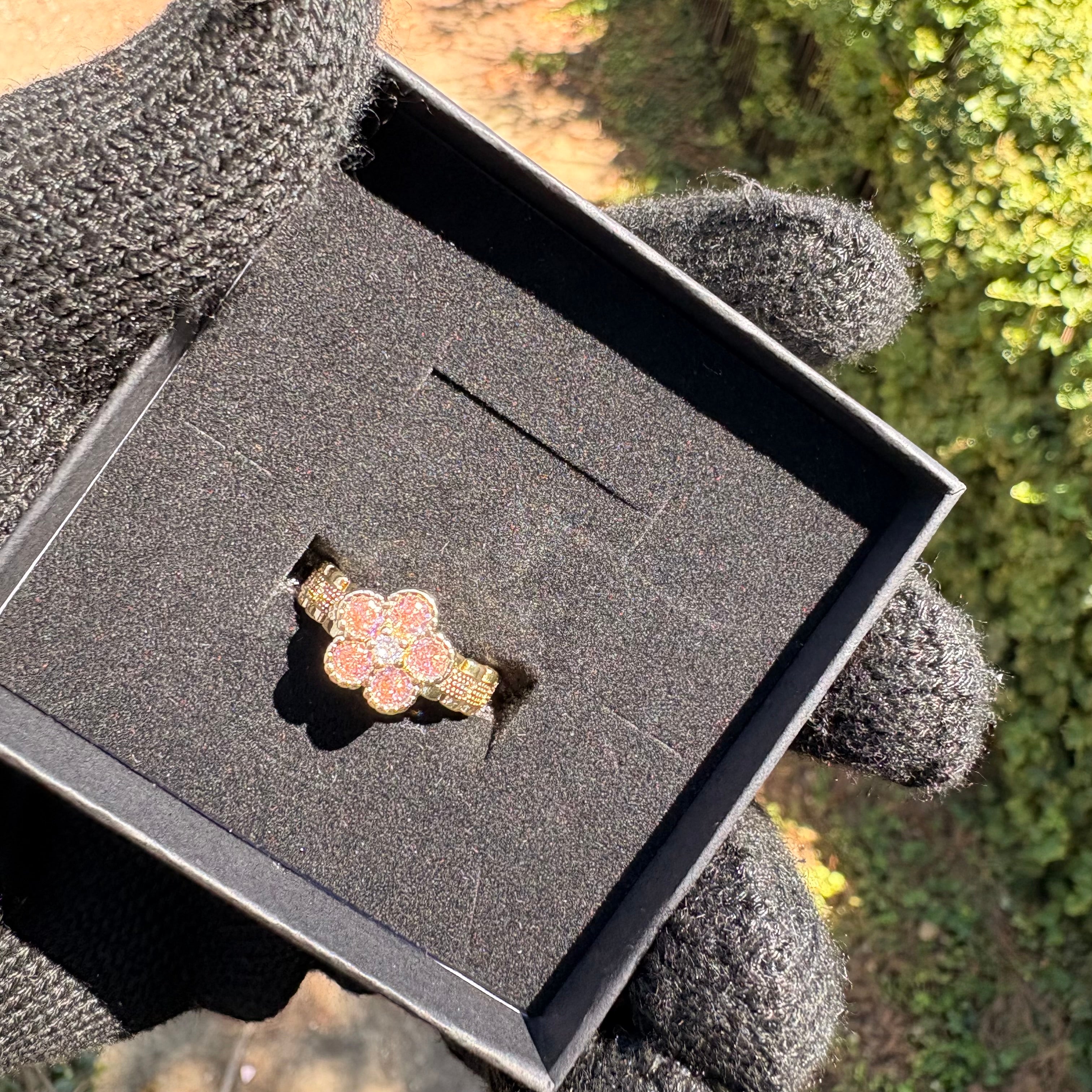 diamond flower ring