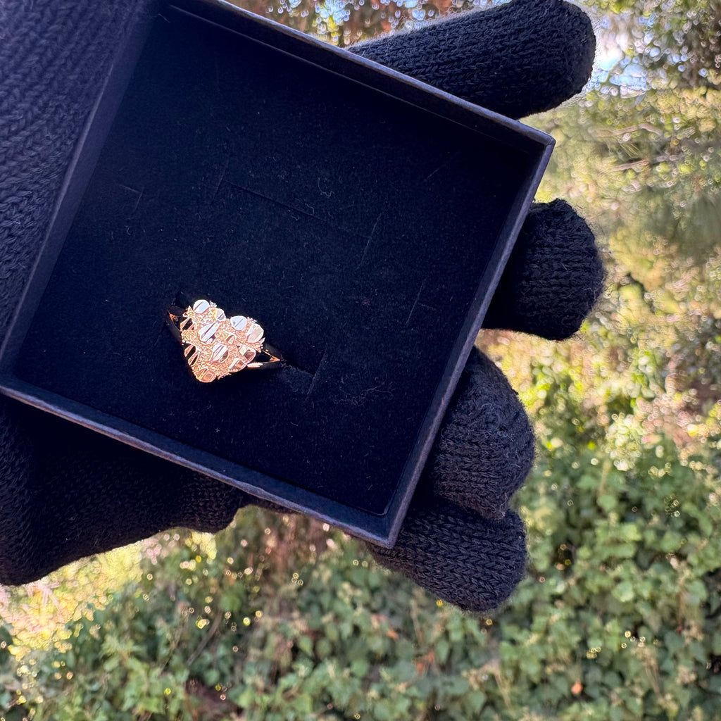 Rough Heart Nugget Ring