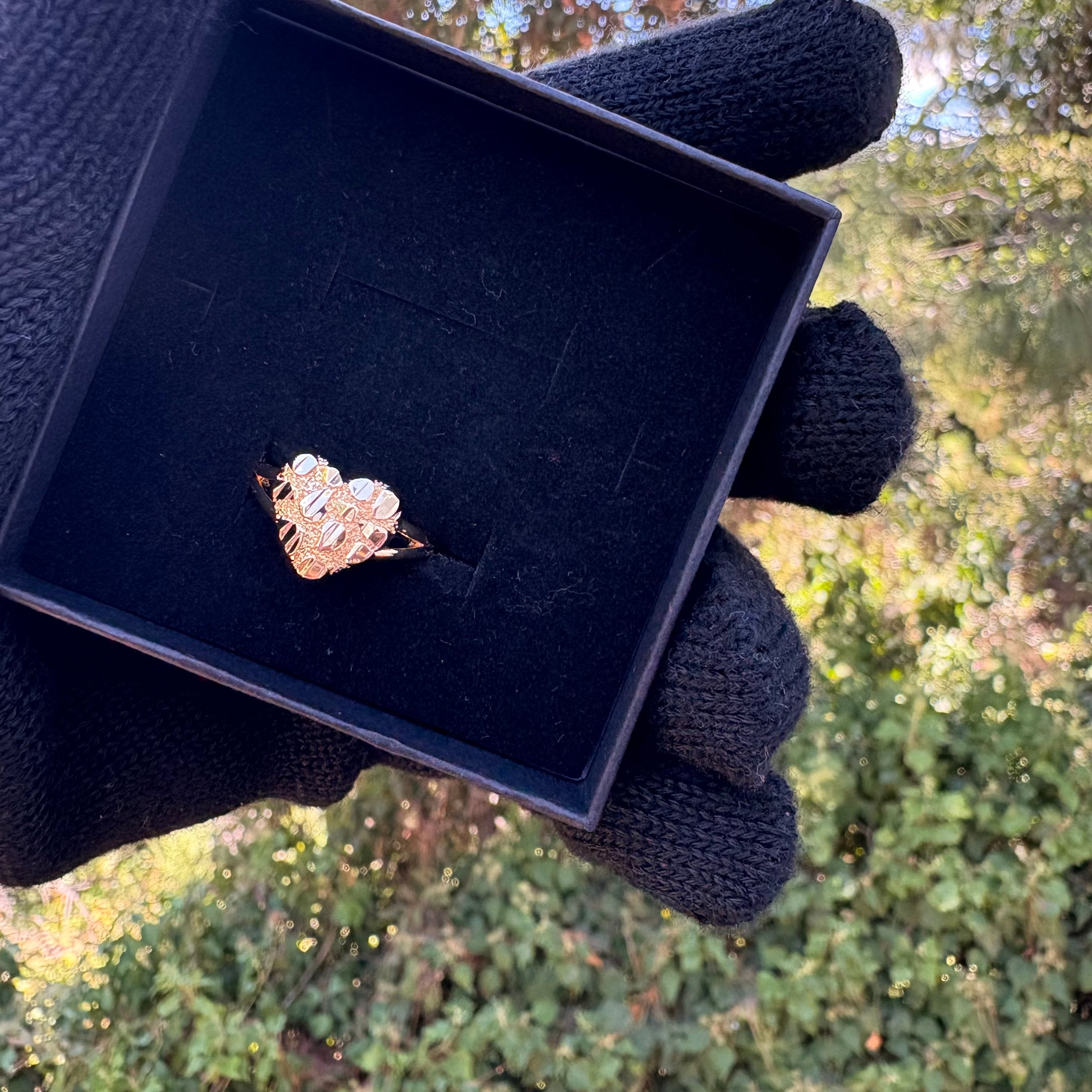 Rough Heart Nugget Ring