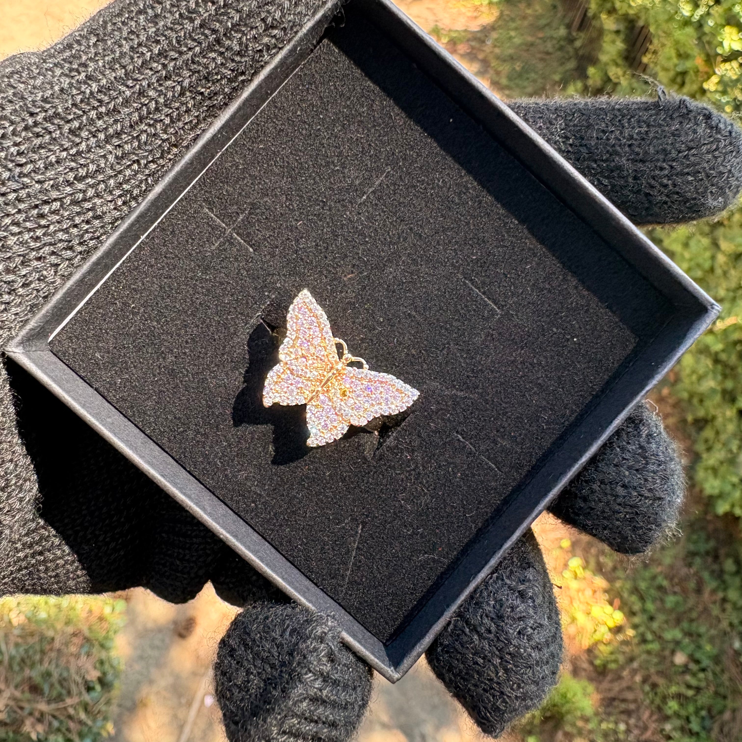 butterfly diamond ring