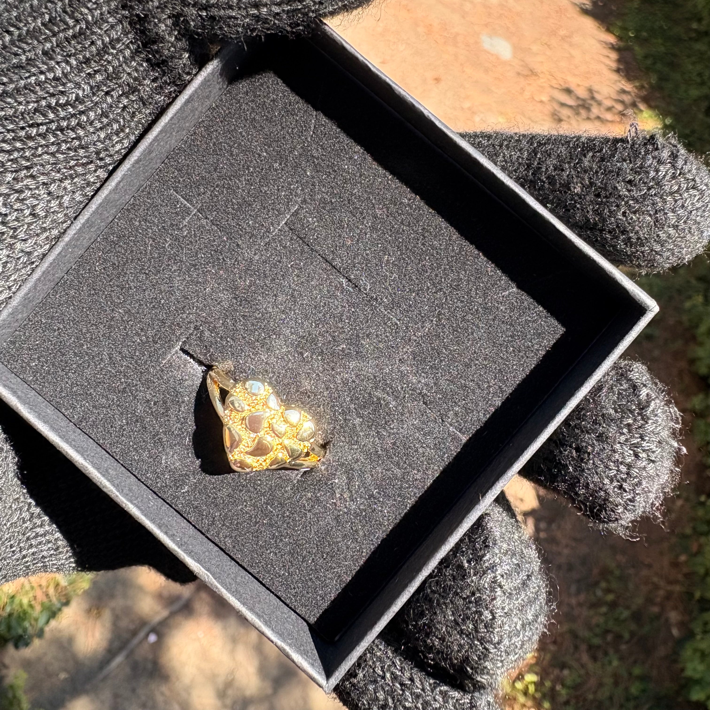 Polished Heart Nugget Ring