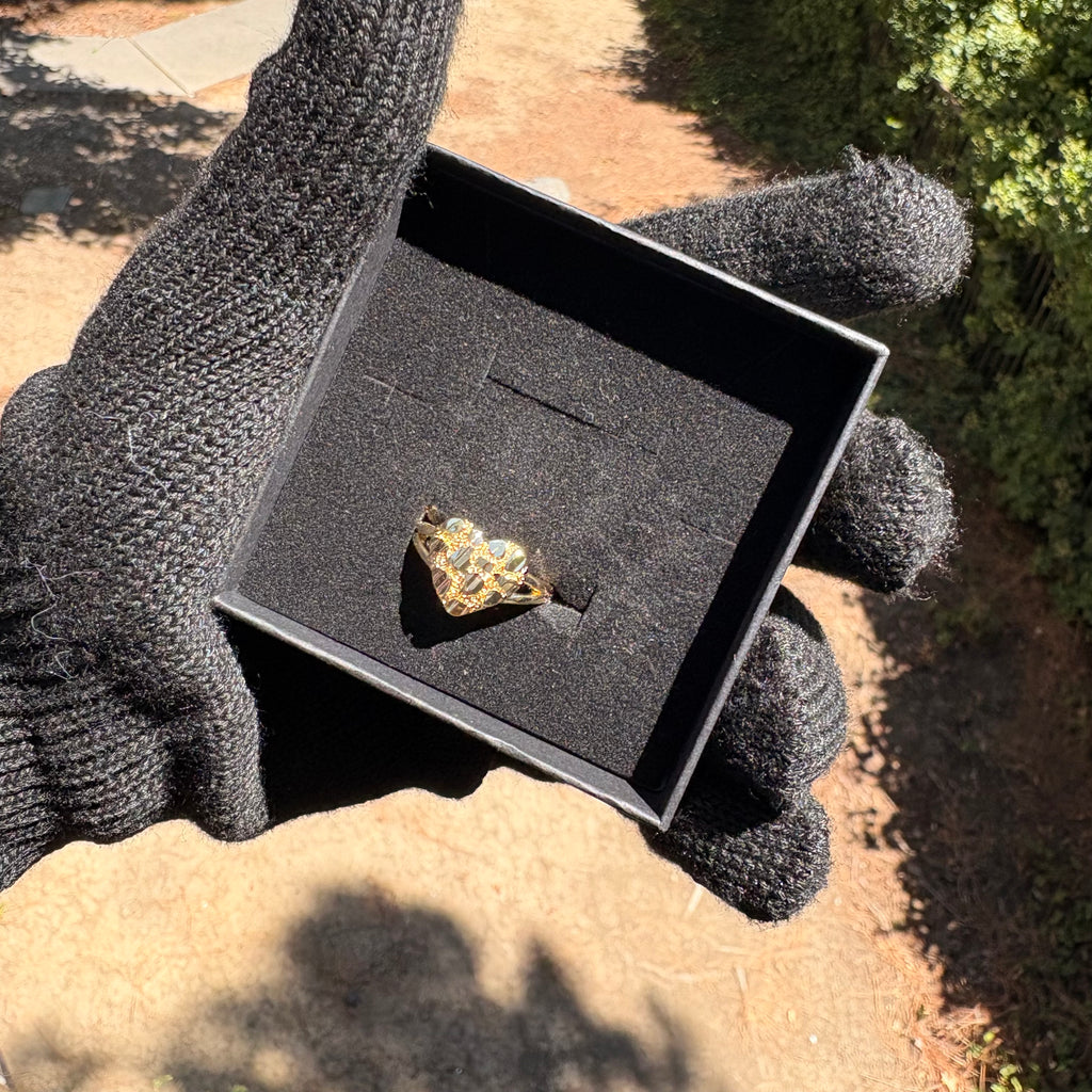 Rough Heart Nugget Ring